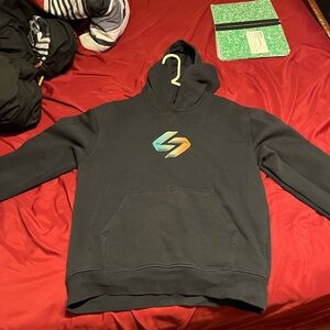 Jordan Black and Blue Sweater with Stylized Logo